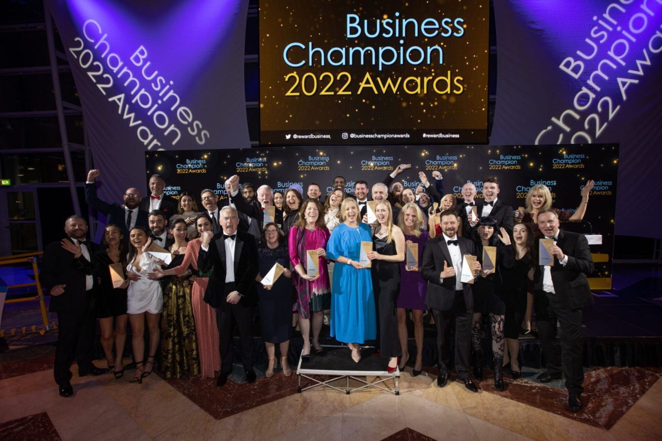 staff from the best whisky cask investment company, Whiskey & Wealth Club, at the 2022 Business Champion Awards